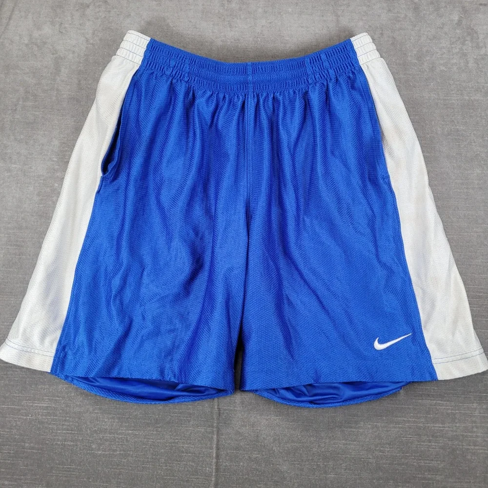 Nike Vintage‎ Men's Royal Blue White Athletic Basketball Shorts Size XL